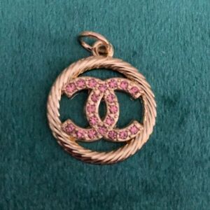 Luxury Gold and Pink zipper pull or charm